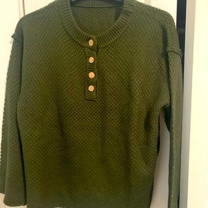Green knit sweater